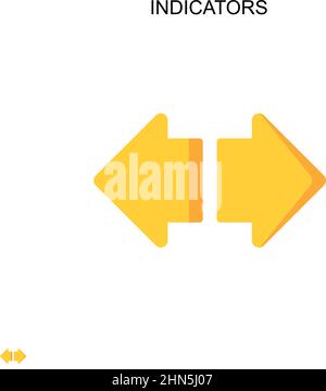 Indikatoren einfaches Vektorsymbol. Illustration Symbol Design-Vorlage für Web mobile UI-Element. Stock Vektor