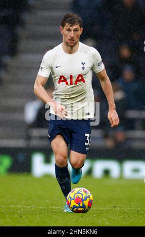 London, England - FEBRUAR 13: Ben Davies von Tottenham Hotspur während der Premier League zwischen Tottenham Hotspur und Wolverhampton Wanderers in Tottenha Stockfoto