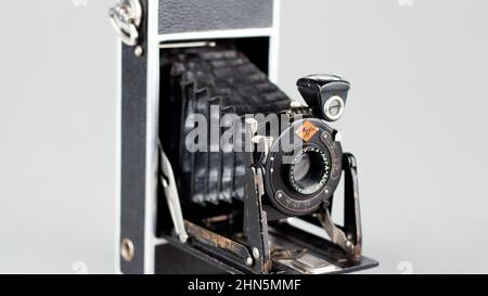 AGFA Anastigmat Jgestar - alte Vintage Analogkamera, Mittelformat mit langer Zeit Expsoure Stockfoto