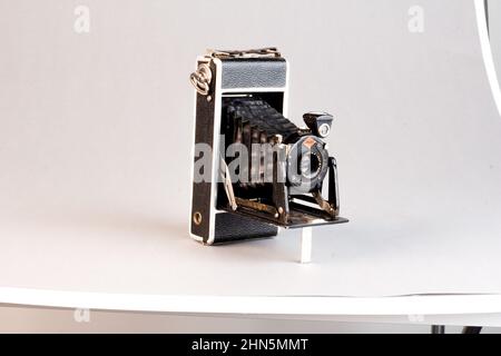 AGFA Anastigmat Jgestar - alte Vintage Analogkamera, Mittelformat mit langer Zeit Expsoure Stockfoto