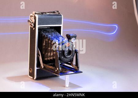 AGFA Anastigmat Jgestar - alte Vintage Analogkamera, Mittelformat mit langer Zeit Expsoure Stockfoto