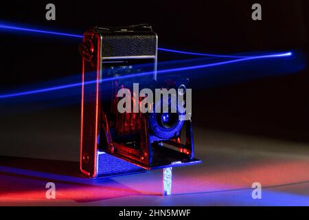 AGFA Anastigmat Jgestar - alte Vintage Analogkamera, Mittelformat mit langer Zeit Expsoure Stockfoto