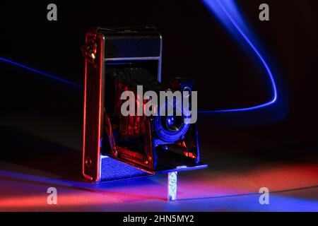 AGFA Anastigmat Jgestar - alte Vintage Analogkamera, Mittelformat mit langer Zeit Expsoure Stockfoto