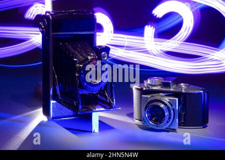 AGFA Anastigmat Jgestar - alte Vintage Analogkamera, Mittelformat mit langer Zeit Expsoure Stockfoto