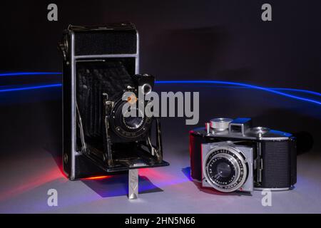 AGFA Anastigmat Jgestar - alte Vintage Analogkamera, Mittelformat mit langer Zeit Expsoure Stockfoto