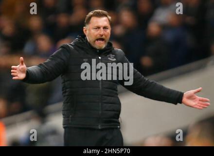 London, England - FEBRUAR 09: Southampton-Manager Ralph Hasenhuttl während der Premier League zwischen Tottenham Hotspur und Southampton in Tottenham Hot Stockfoto
