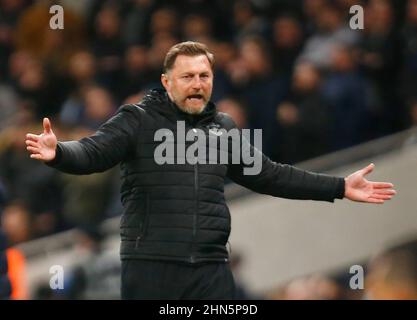 London, England - FEBRUAR 09: Southampton-Manager Ralph Hasenhuttl während der Premier League zwischen Tottenham Hotspur und Southampton in Tottenham Hot Stockfoto
