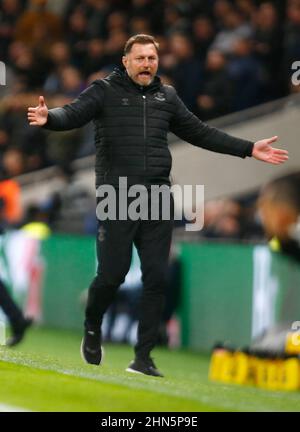 London, England - FEBRUAR 09: Southampton-Manager Ralph Hasenhuttl während der Premier League zwischen Tottenham Hotspur und Southampton in Tottenham Hot Stockfoto