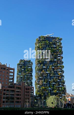 Mailand, Bosco Vertikal, Vertikaler Wald, Porta Nuova Geschäftsviertel, Provinz Lombardei, Italien, Europa Stockfoto