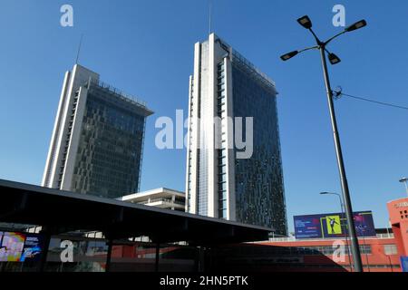 Mailand, Garibaldi Türme, Bahnhof, Porta Nuova Buiness Bezirk, Lombardei Provinz, Italien, Europa Stockfoto