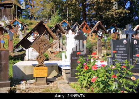 September 8 2021 - Ieud, Rumänien: Alter Friedhof aus dem Dorf Ieud im Landkreis Maramures Stockfoto