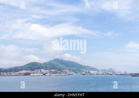 Mündung des Nervion in Getxo, in der Nähe von Bilbao im Baskenland Stockfoto