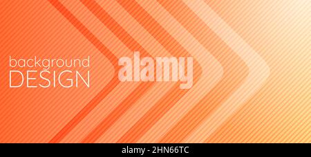 Gestreiftes farbenprächtiges orangefarbenes und rotes Hintergrunddesign mit Kopierbereich, Vektorgrafik Stock Vektor