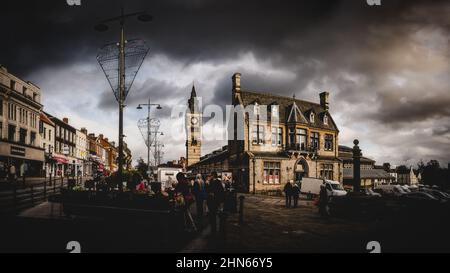 Darlington, Durham, Großbritannien. Allgemeiner Blick auf die Stadt Darlington. 25. Oktober 2021. Darlington, Durham, Großbritannien. Kredit: Gefangenes Licht Foto Stockfoto