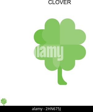 Einfaches Vektorsymbol „Kleeblatt“. Illustration Symbol Design-Vorlage für Web mobile UI-Element. Stock Vektor