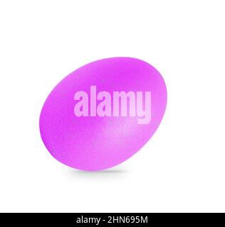 osterei mit Schatten isoliert auf weißem Hintergrund. Stockfoto