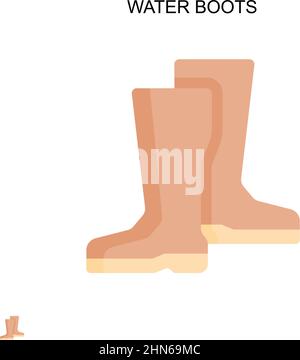 Einfaches Vektorsymbol „Wasserstiefel“. Illustration Symbol Design-Vorlage für Web mobile UI-Element. Stock Vektor