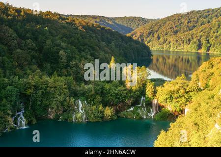 Atemberaubenden Blick in den Nationalpark Plitvicer Seen Kroatien Stockfoto