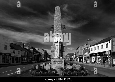 Das Kriegsdenkmal in Broad Street, March Town, Cambridgeshire; England, Großbritannien Stockfoto