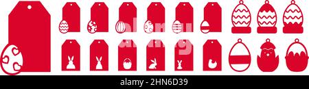 Ostern Tags schneiden Dateien. Isolierte Silhouetten SVG Stock Vektor