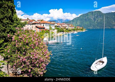 Como See idyllisch watefront im Dorf Ossucio Blick, Lombardei Region von Italien Stockfoto