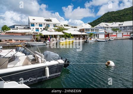 Die Marina Port Royal von Marigot, Hauptstadt des französischen Teils von Saint-Martin / Sint Maarten Stockfoto