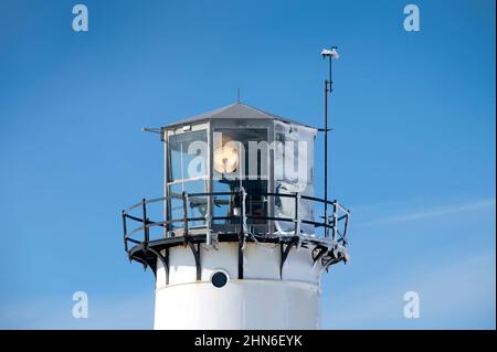 Der Turm von Chatham. Licht und US Coast Guard Station, gegründet 1808 - heute Turm 1877. Ursprünglich Twin Lights genannt. Chatham, MA. Stockfoto