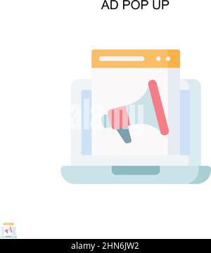 Einfaches Vektor-Symbol im Popup-Fenster. Illustration Symbol Design-Vorlage für Web mobile UI-Element. Stock Vektor