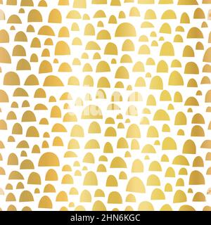 Abstrakte goldene Formen nahtlose Vektor-Muster. Wiederholende Hintergrund Ausschnitt Form Collage elegante faux metallic Gold-Folie. Für Tapeten, Verpackungen Stock Vektor