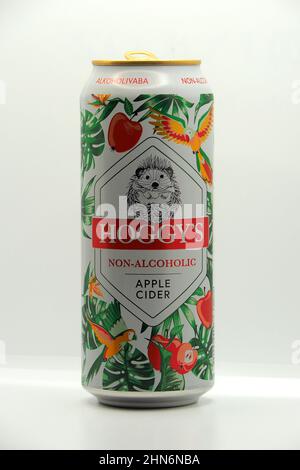 Hoggys alkoholfreie Apfelmost-Dose Stockfoto