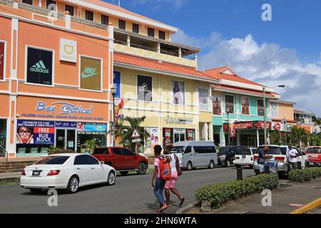 Baywalk Shopping Mall, Rodney Bay Village, Gros Islet, Saint Lucia, Windward Islands, Kleinere Antillen, Westindien, Karibisches Meer Stockfoto