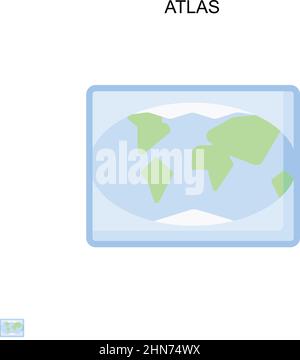 Einfaches Vektorsymbol „Atlas“. Illustration Symbol Design-Vorlage für Web mobile UI-Element. Stock Vektor