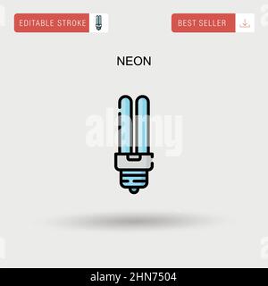 Einfaches Neon-Vektor-Symbol. Stock Vektor