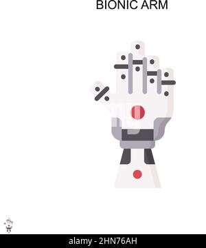Bionic Arm einfaches Vektor-Symbol. Illustration Symbol Design-Vorlage für Web mobile UI-Element. Stock Vektor