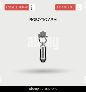 Einfaches Vektorsymbol für Roboterarm. Stock Vektor