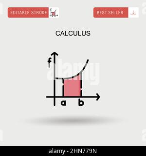 Einfaches Vektorsymbol für Kalkül. Stock Vektor