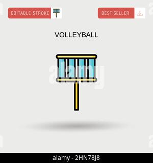 Volleyball einfaches Vektorsymbol. Stock Vektor