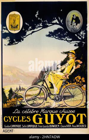 Zyklen Guyot (c. 1920) Anonymous artist - Vintage Fahrrad Werbeplakat. Stockfoto