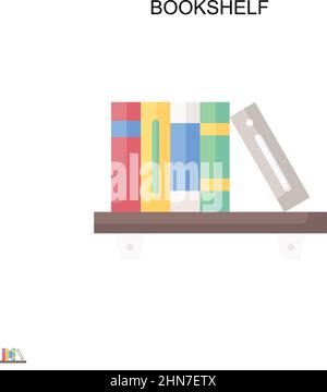 Einfaches Vektorsymbol für Bücherregal. Illustration Symbol Design-Vorlage für Web mobile UI-Element. Stock Vektor