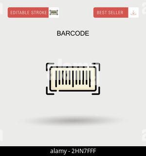 Einfaches Barcode-Vektorsymbol. Stock Vektor