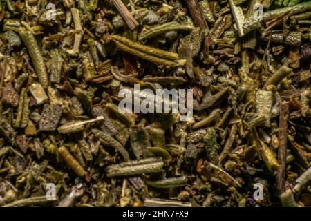 Lebensmittel Gewürze Nahaufnahme Fotografie, Aromen von kulturellen Speisen. Kochen mit Geschmack. Stockfoto