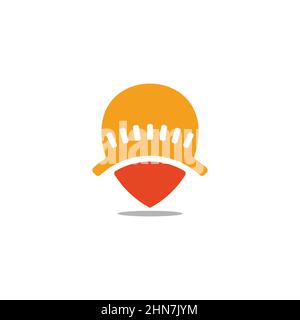 Sonne Glanz Pin Position Symbol Logo Vektor Stock Vektor