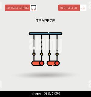 Einfaches Vektorsymbol trapezieren. Stock Vektor