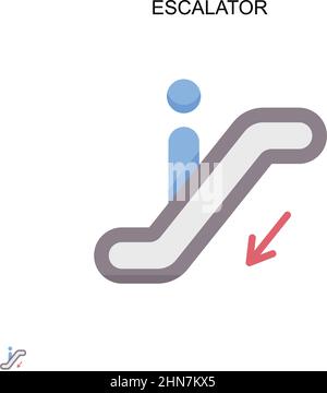 Einfaches Vektorsymbol für Rolltreppe. Illustration Symbol Design-Vorlage für Web mobile UI-Element. Stock Vektor