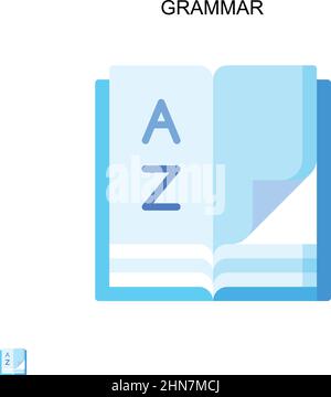 Einfaches Vektorsymbol für Grammatik. Illustration Symbol Design-Vorlage für Web mobile UI-Element. Stock Vektor