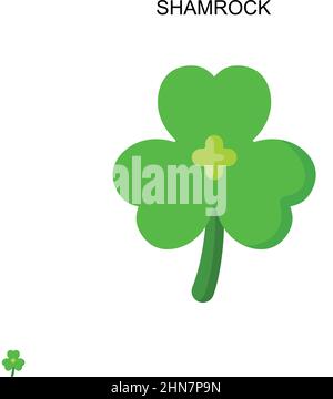 Einfaches Vektorsymbol „Shamrock“. Illustration Symbol Design-Vorlage für Web mobile UI-Element. Stock Vektor