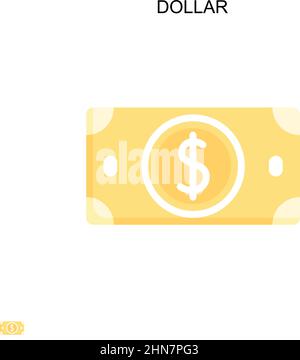 Einfaches Vektor-Symbol für Dollar. Illustration Symbol Design-Vorlage für Web mobile UI-Element. Stock Vektor