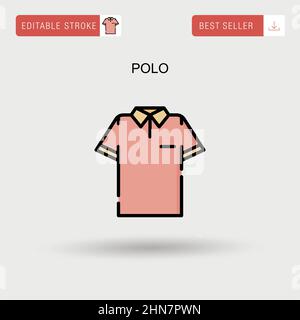 Einfaches Vektor-Symbol für Polo. Stock Vektor