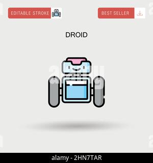 Einfaches Vektorsymbol Droid. Stock Vektor