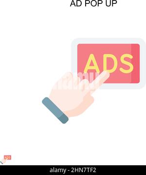 Einfaches Vektor-Symbol im Popup-Fenster. Illustration Symbol Design-Vorlage für Web mobile UI-Element. Stock Vektor